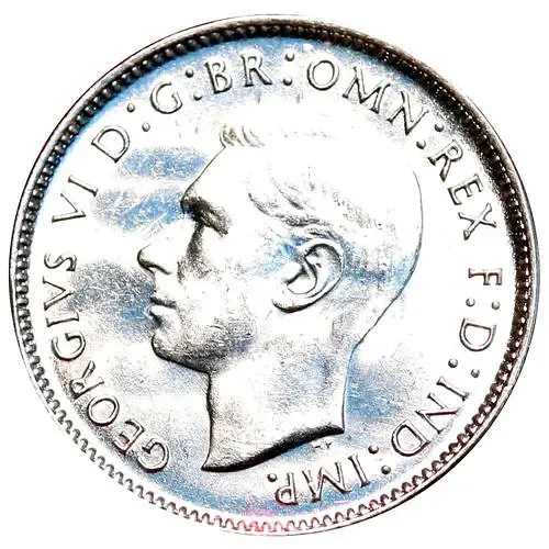 Sixpence 1943, D, mint mark [Australia]