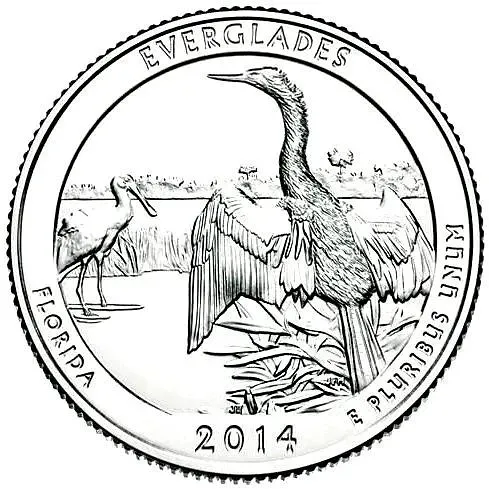 25 Cents 2014, P, Everglades Park [USA]