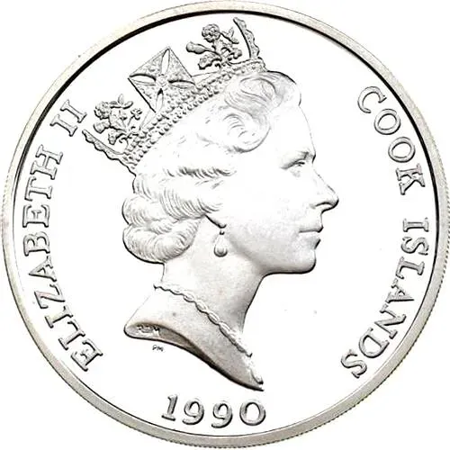 10 долларов 1990, Вымирающие виды - Тигр [Острова Кука]