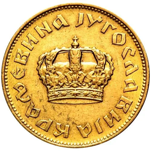 2 динара 1938, Большая корона на аверсе [Югославия]