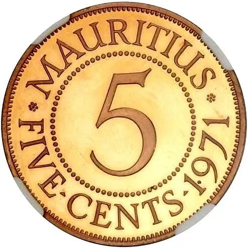 5 центов 1971 [Маврикий]