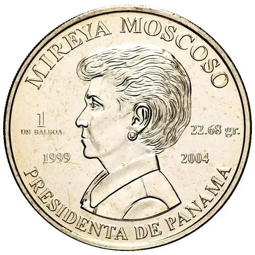 1 бальбоа 2004, Президент Мирейя Москосо [Панама]