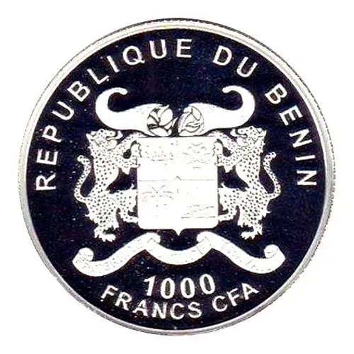 1000 франков 2012, собака [Бенин] Proof