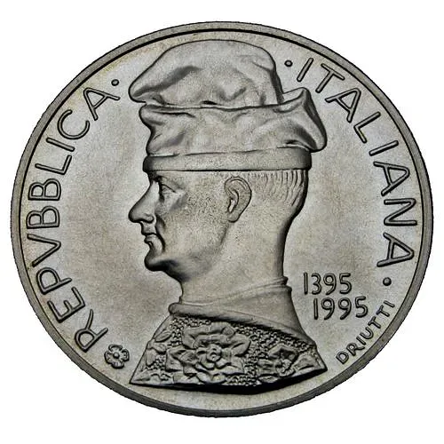 5000 лир 1995, 600 лет со дня рождения Пизанелло [Италия] Proof