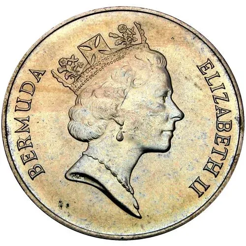 1 доллар 1986, 25 лет Всемирному фонду дикой природы [Бермудские Острова]