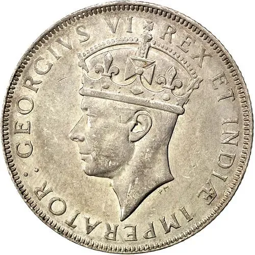 1 шиллинг 1944, H, знак монетного двора: "H" - Хитон, Бирмингем [Восточная Африка]