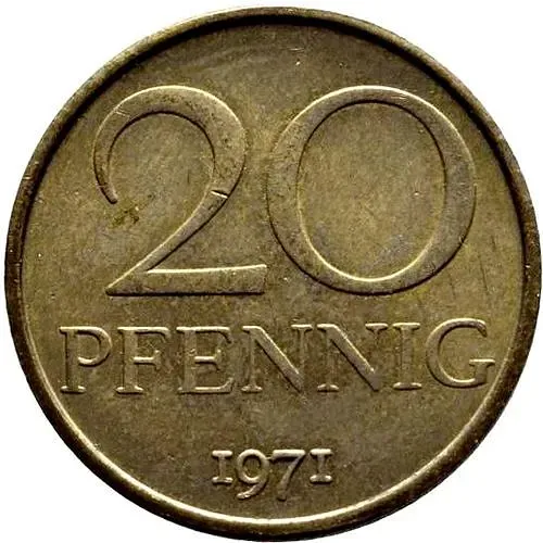 20 пфеннигов 1971 [Германия / ГДР]