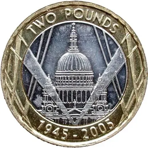 2 фунта 2005, 60 лет Победы [Великобритания]