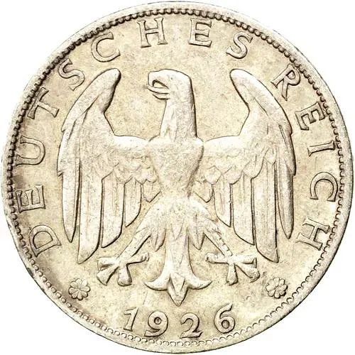 1 рейхсмарка 1926, A, знак монетного двора "A" — Берлин [Германия]