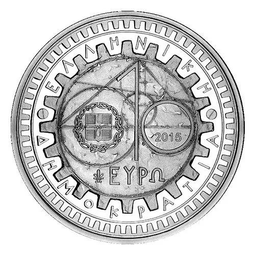10 евро 2015, Архимед Греция [Греция] Proof
