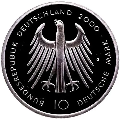 10 марок 2000, G, Ахенский собор [Германия]