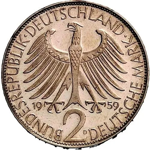 2 Marks 1959, D, Max Planck [Germany]