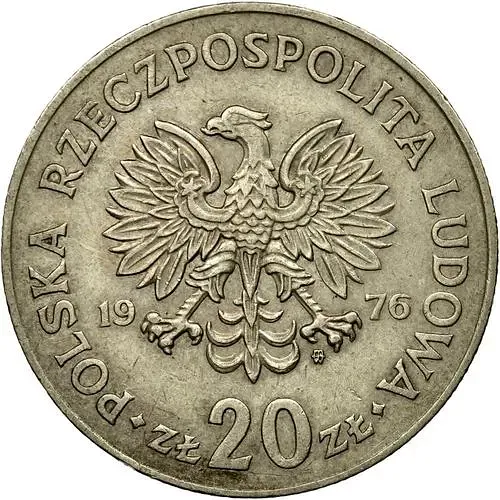 20 злотых 1976, MW, Новотко [Польша]