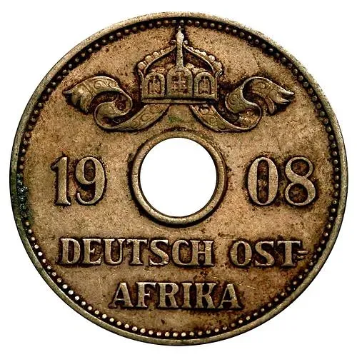 10 геллеров 1908 [Германская Восточная Африка]