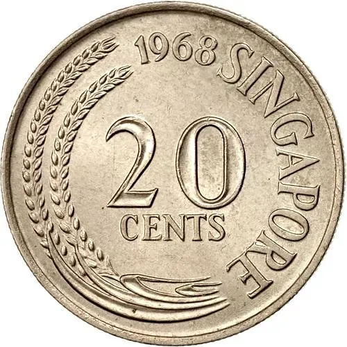 20 центов 1968, рыба-мечь [Сингапур]