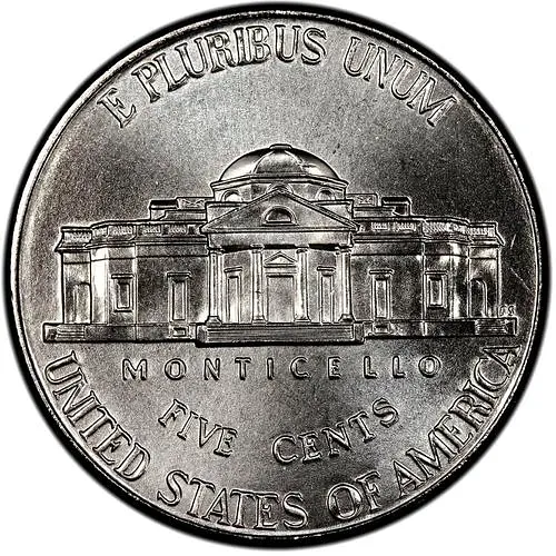 5 центов 2014, P, возвращение в Монтичелло [США]