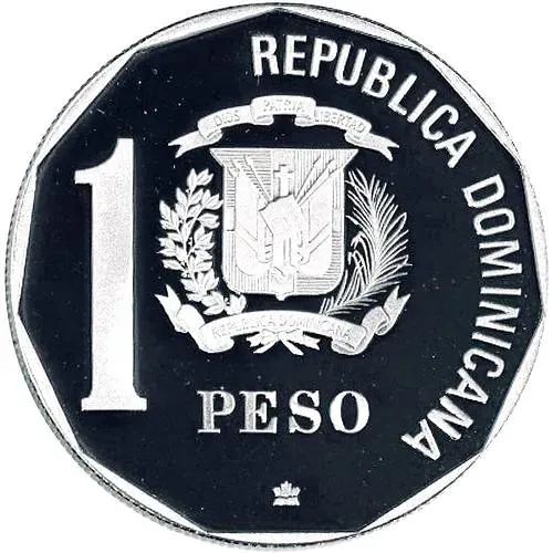 1 песо 1990, 500 лет открытию и евангелизации Америки [Доминикана / Доминика]