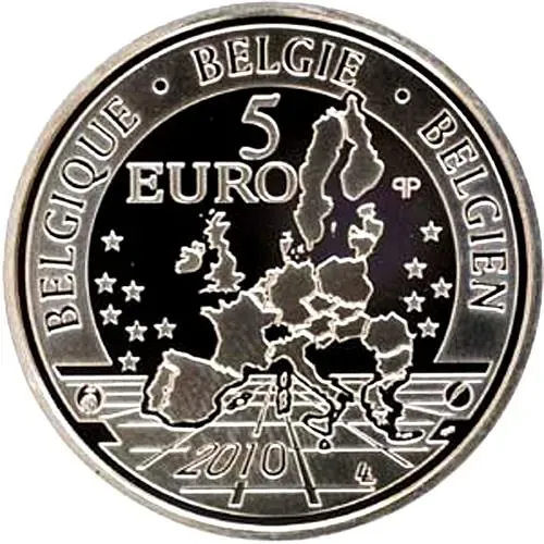 5 евро 2010, железная дорога [Бельгия]