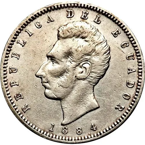½ сукре 1884 [Эквадор]
