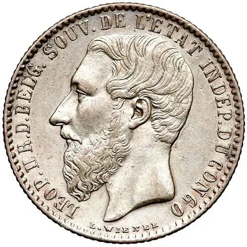 1 франк 1887 [Демократическая Республика Конго / Свободное государство Конго]