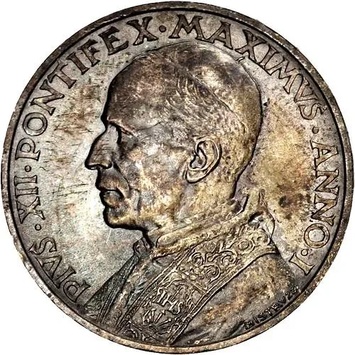 5 лир 1939 [Ватикан]