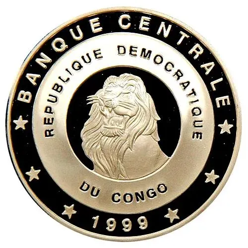 10 франков 1999, Вымирающие виды - Крокодил [Демократическая Республика Конго]
