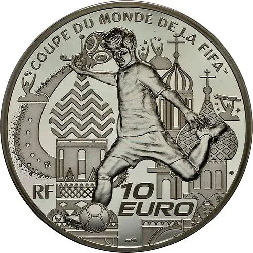 10 евро 2018, футбол [Франция] Proof