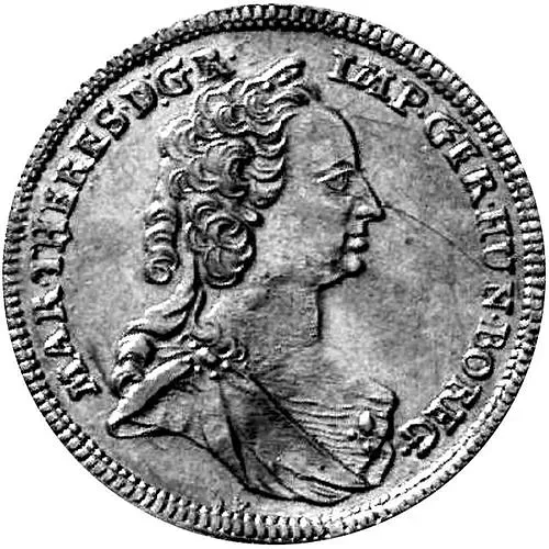 6 крейцеров 1747, Мария Терезия - Орел с гербом Штирии на груди [Австрия]