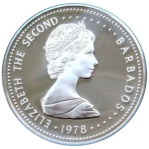 25 долларов 1978, 25 лет коронации Королевы Елизаветы II [Барбадос]