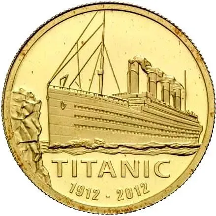 20 долларов 2012, Титаник [Острова Кука] Proof