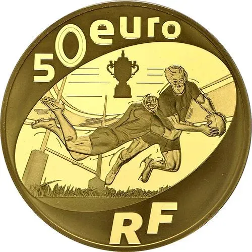 50 евро 2015, регби [Франция] Proof