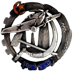 Badge "Society of Friends of the Air Fleet (ODVF) of Azerbaijan" [Type 2]