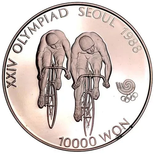 10000 вон 1988, XXIV летние Олимпийские Игры, Сеул 1988 - Велоспорт [Корея]