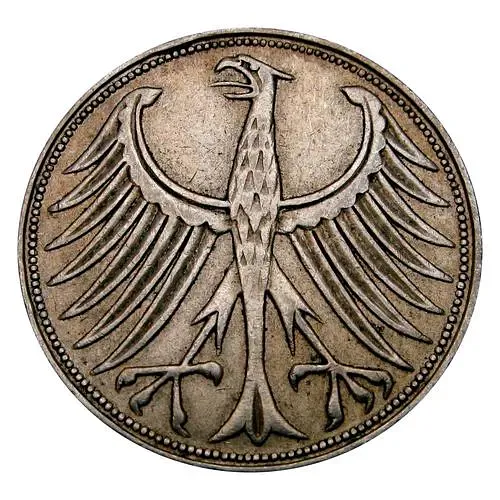 5 марок 1961, D, знак монетного двора: "D" - Мюнхен [Германия / ФРГ]