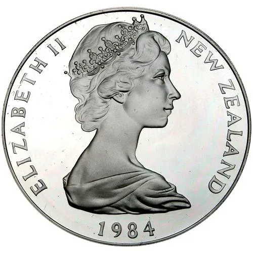 1 доллар 1984, Чёрный Робин (Остров Чатем) [Новая Зеландия] Proof