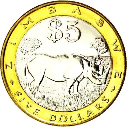 5 долларов 2002 [Зимбабве]