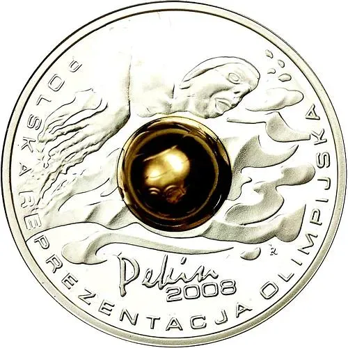 10 злотых 2008, в центре сердечник [Польша] Proof