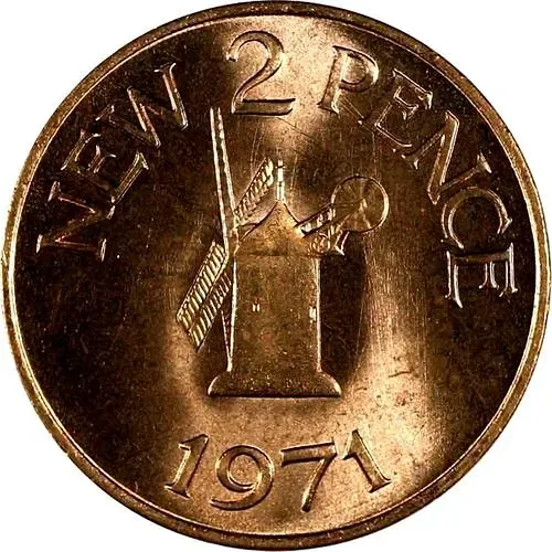 2 новых пенса 1971 [Гернси]