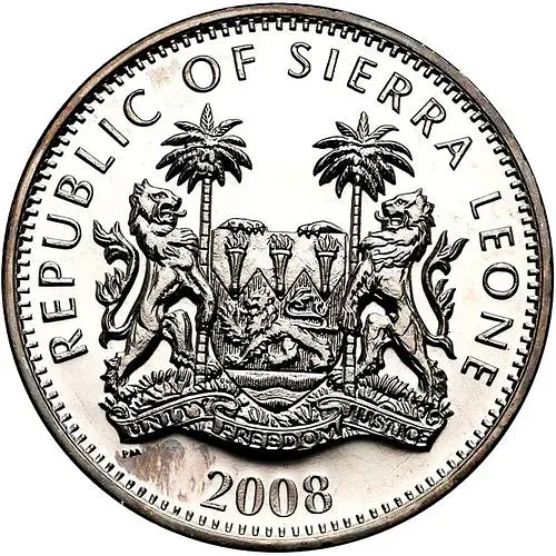 1 доллар 2008, Животные - Медоед [Сьерра-Леоне]