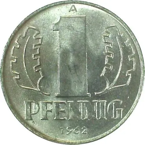 1 пфенниг 1962, А [Германия / ГДР]