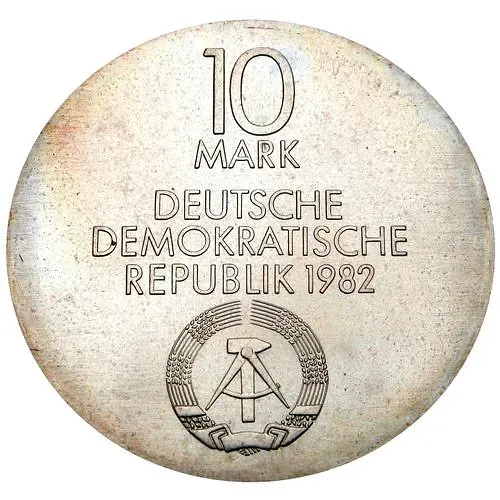 10 марок 1982, Открытие нового Гевандхаус [Германия / ГДР]