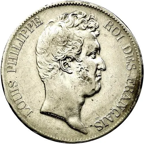 5 франков 1830, Луи-Филипп I (без "I") [Франция]