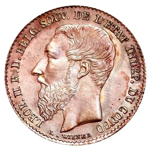 50 сантимов 1887 [Демократическая Республика Конго / Свободное государство Конго]