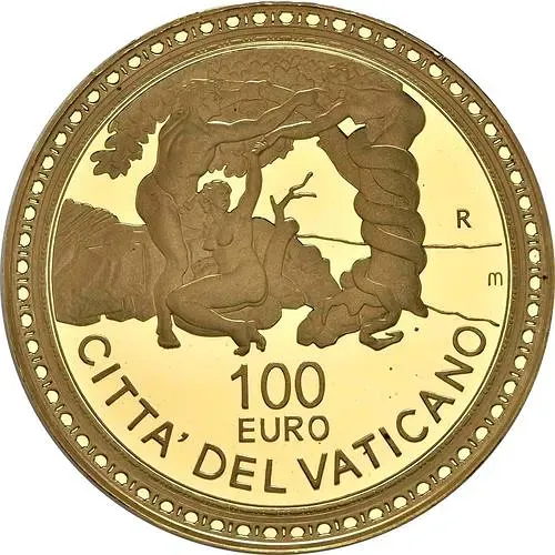 100 евро 2009, грехопадение [Ватикан] Proof