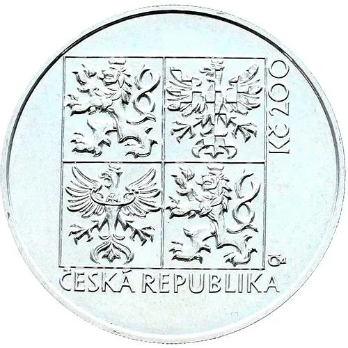 200 крон 1997, 100 лет первому автомобилю в Богемии [Чехия] Proof