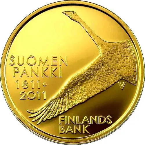 100 евро 2011, лебедь [Финляндия] Proof