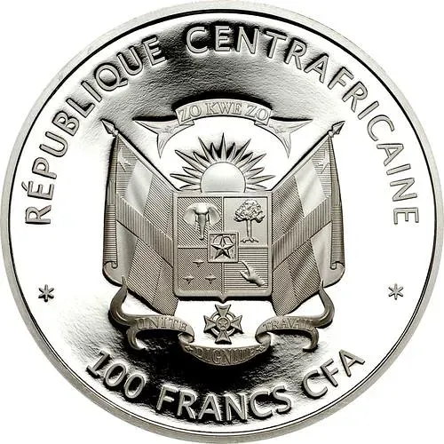100 франков 2015, Панда [Центральноафриканская Республика (ЦАР)] Proof