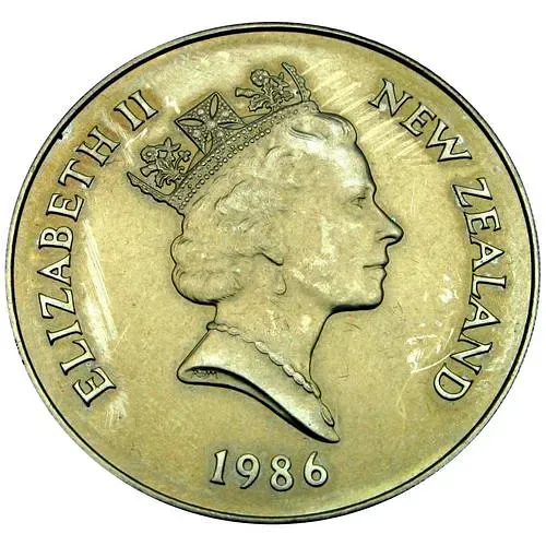 1 доллар 1986, попугай [Новая Зеландия]