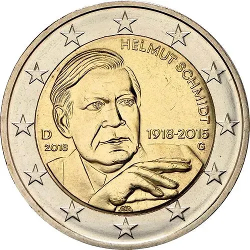 2 евро 2018, G, Шмидт [Германия]