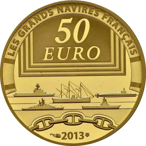50 евро 2013, броненосец Глуар [Франция] Proof